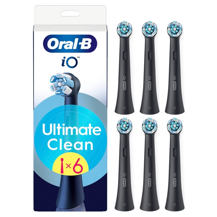 Oral B iO Series Ultimate Clean udskiftningsbørstehoveder - sort - 6 stk i gruppen SKØNHED & HELSE / Oral pleje / Tilbehør til elektriske tandbørster hos TP E-commerce Nordic AB (D19187)