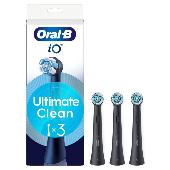 Oral B iO Series Ultimate Clean udskiftningsbørstehoveder - Sort - 3 stk i gruppen SKØNHED & HELSE / Oral pleje / Tilbehør til elektriske tandbørster hos TP E-commerce Nordic AB (D19190)