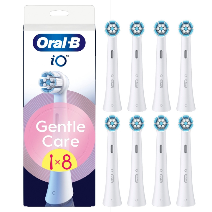 Oral B iO Series Gentle Care udskiftningsbørstehoveder - hvid - 8 stk i gruppen SKØNHED & HELSE / Oral pleje / Tilbehør til elektriske tandbørster hos TP E-commerce Nordic AB (D19193)