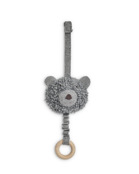 Smallstuff Musikuro, uld bouclé, gråmeleret - (40011-43) i gruppen LEGETØJ, BØRN & BABY / Babyleg (0-3 år) / Tøjdyr hos TP E-commerce Nordic AB (D19232)