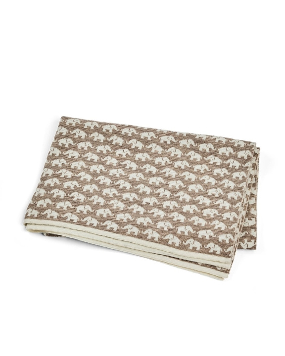 Smallstuff Babytæppe AO elefanter - Merinould Natur - 80x100 cm (70007-90) i gruppen LEGETØJ, BØRN & BABY / Børnetekstiler / Babydyner hos TP E-commerce Nordic AB (D19238)