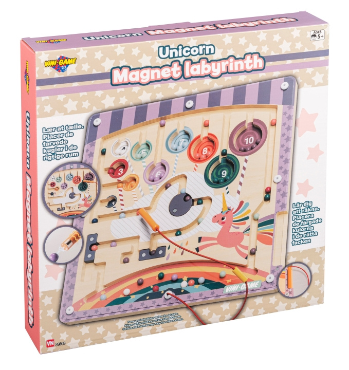 Vini Games Enhjørning træ/magnet spil (31913) i gruppen LEGETØJ, BØRN & BABY / Legetøj / Tegne og tælle hos TP E-commerce Nordic AB (D19267)