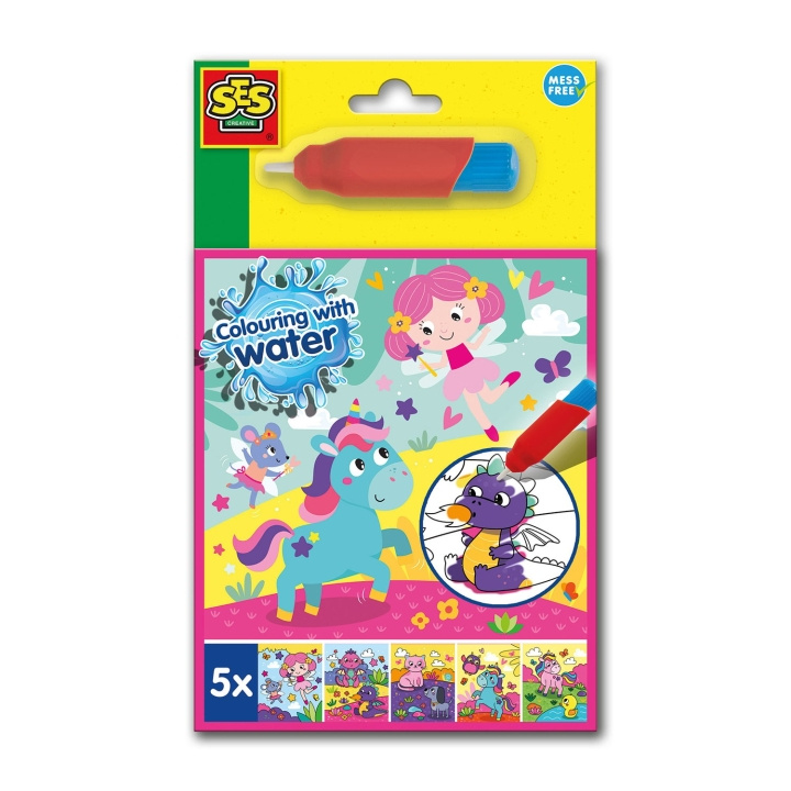 SES Creative Farvelægning med vand - Fantasi-malebog - (S00133) i gruppen LEGETØJ, BØRN & BABY / Legetøj / Hobbyartikler hos TP E-commerce Nordic AB (D19396)