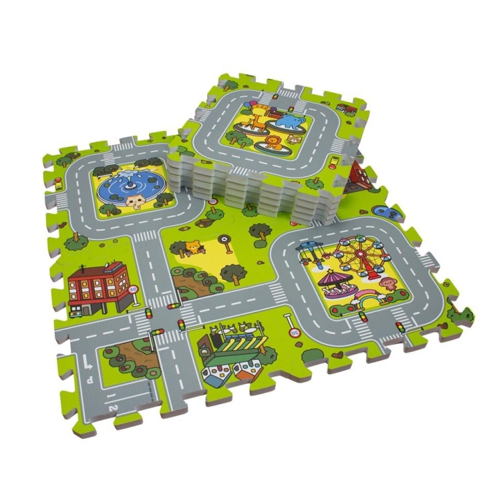 Magni Floor Puzzle in foam w. road - 3602 i gruppen LEGETØJ, BØRN & BABY / Legetøj / børns puslespil hos TP E-commerce Nordic AB (D19441)