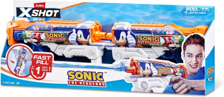X-Shot X- SHOT - Water Fast-Fill Skins Sonic - The Hedgehog Hyperload Water Blaster (2 Pack) - (118111) i gruppen LEGETØJ, BØRN & BABY / Legetøj / Action spil hos TP E-commerce Nordic AB (D19493)