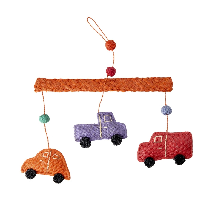 RICE Raffia-uro med biler - (KIMOB-CAR) i gruppen LEGETØJ, BØRN & BABY / Legetøj / Legetøjsbiler hos TP E-commerce Nordic AB (D19518)