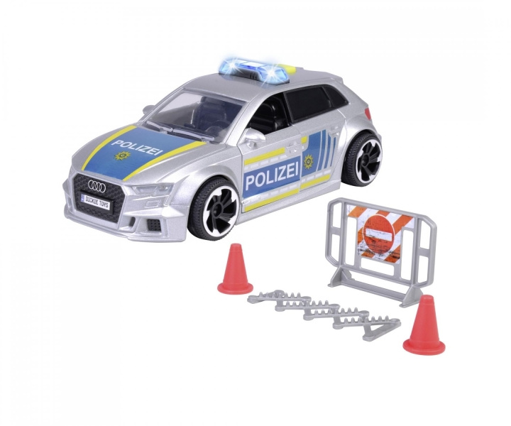 Dickie Toys Audi RS3 Politi (203713016) i gruppen LEGETØJ, BØRN & BABY / Legetøj / Legetøjsbiler hos TP E-commerce Nordic AB (D19549)