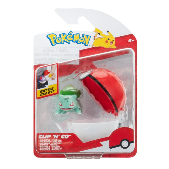 Pokémon Clip N Go Bulbasaur med Poke Ball (PKW3634) i gruppen LEGETØJ, BØRN & BABY / Legetøj / Figurer, miniaturer og tilbehør hos TP E-commerce Nordic AB (D19599)