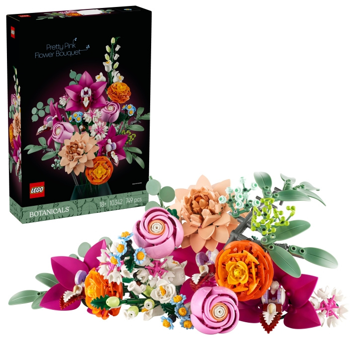 LEGO Botanicals - Smuk lyserød blomsterbuket (10342) i gruppen LEGETØJ, BØRN & BABY / Legetøj / Bygge legesager / Lego hos TP E-commerce Nordic AB (D19603)