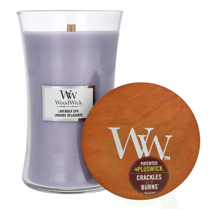 WoodWick Lavender Spa Large Hourglass Candle 0 i gruppen SKØNHED & HELSE / Duft & Parfume / Øvrig duft / Duftlys hos TP E-commerce Nordic AB (D19629)
