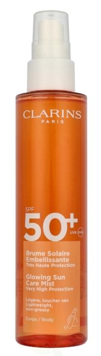 Clarins Glowing Sun Care Mist SPF50+ 150 ml Lightweight, Non-Greasy i gruppen SKØNHED & HELSE / Hudpleje / Tanning / Solbeskyttelse hos TP E-commerce Nordic AB (D19650)