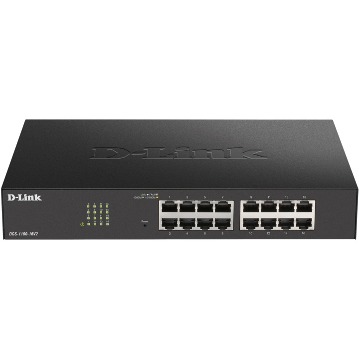 D-Link DGS-1100-16V2 16-port Smart Administrerbar Gigabit-Switch i gruppen COMPUTERTILBEHØR / Netværk / Switches hos TP E-commerce Nordic AB (D19679)