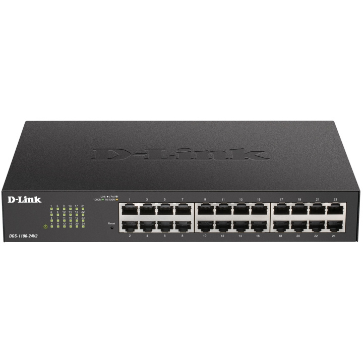 D-Link DGS-1100-24V2/E 24-port Smart Administrerbar Gigabit-Switch i gruppen COMPUTERTILBEHØR / Netværk / Switches hos TP E-commerce Nordic AB (D19680)