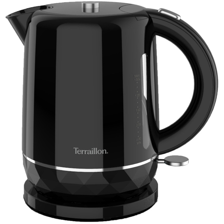 Terraillon Vattenkokare Diamond 1,5L 2200W svart i gruppen HJEM, HUS & HAVE / Husholdningsapparater / Vand & Juice / Elkedel hos TP E-commerce Nordic AB (D19684)