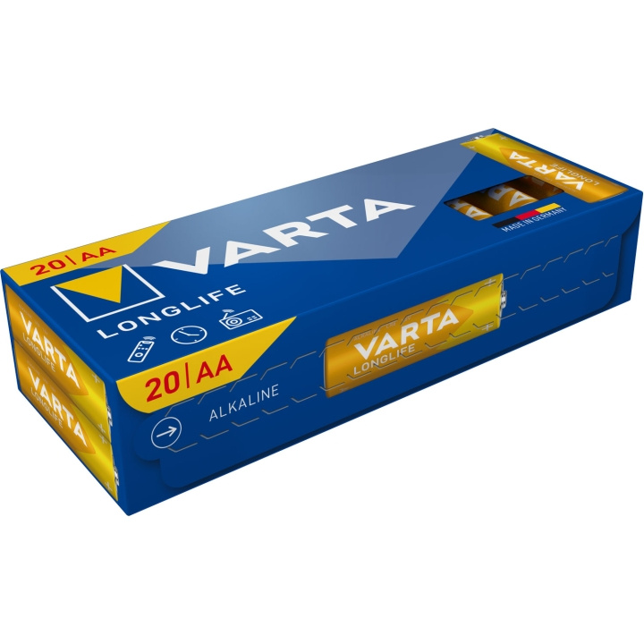 Varta Longlife AA / LR06 Batteri 20-pack i gruppen HJEMMEELEKTRONIK / Batterier og opladere / Batterier / AA hos TP E-commerce Nordic AB (D19766)
