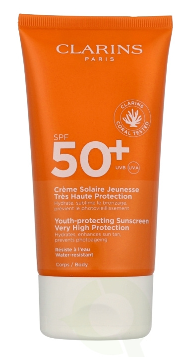 Clarins Youth-Protecting Sunscreen High Protection SPF50+ 150 ml Body i gruppen SKØNHED & HELSE / Hudpleje / Tanning / Solbeskyttelse hos TP E-commerce Nordic AB (D19852)