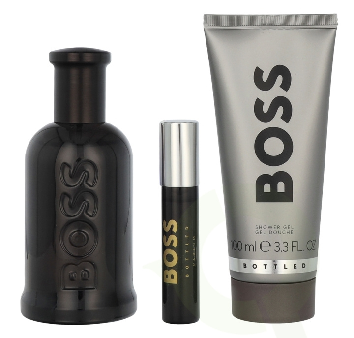 Hugo Boss Bottled Giftset 210 ml Edp Spray 100ml/ Edp Spray 10ml/Shower Gel 100ml i gruppen SKØNHED & HELSE / Gaveæske / Gaveæske til ham hos TP E-commerce Nordic AB (D19884)