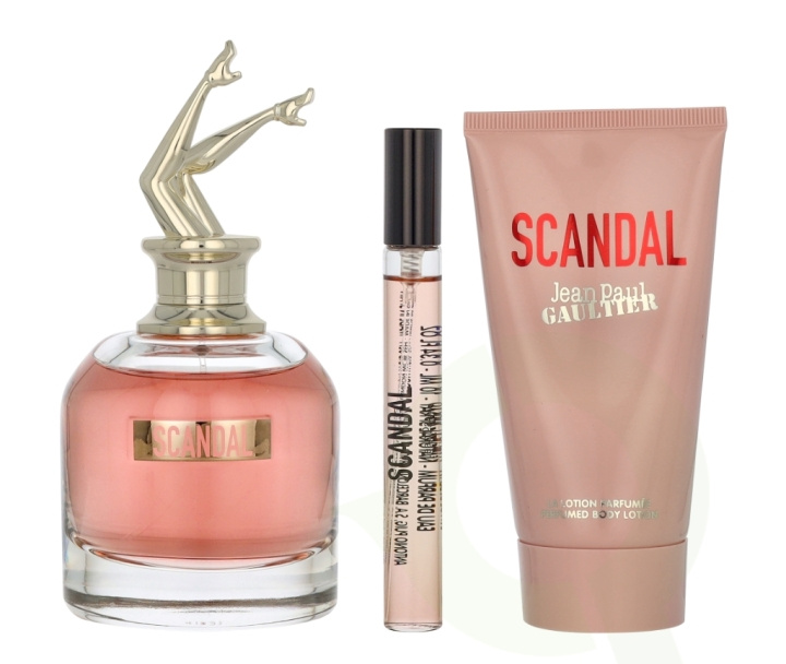 Jean Paul Gaultier Scandal Giftset 165 ml Edp Spray 80ml/Body Lotion 75ml/Edp Spray 10ml i gruppen SKØNHED & HELSE / Gaveæske / Gaveæske til hende hos TP E-commerce Nordic AB (D19887)