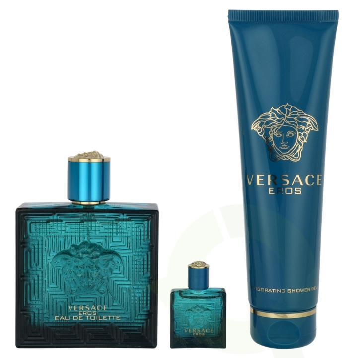 Versace Eros Energy Giftset 255 ml Edt Spray 100ml/Bath & Shower Gel 150ml/Edt 5ml i gruppen SKØNHED & HELSE / Gaveæske / Gaveæske til ham hos TP E-commerce Nordic AB (D19894)
