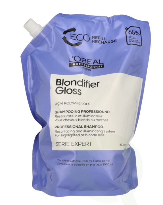 L\'Oreal Serie Expert Blondifier Gloss Shampoo Refill 1500 ml i gruppen SKØNHED & HELSE / Hår og styling / Hårpleje / Shampoo hos TP E-commerce Nordic AB (D19931)