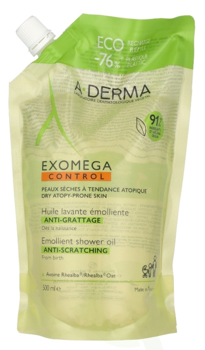 A-Derma Exomega Control Emollient Shower Oil - Refill 500 ml i gruppen SKØNHED & HELSE / Hudpleje / Kropspleje / Bad & brusecreme hos TP E-commerce Nordic AB (D19939)