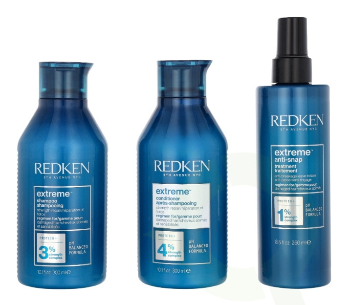Redken Extreme Trio Set 850 ml 300ml/300ml/250ml i gruppen SKØNHED & HELSE / Hår og styling / Hårpleje / Shampoo hos TP E-commerce Nordic AB (D19989)