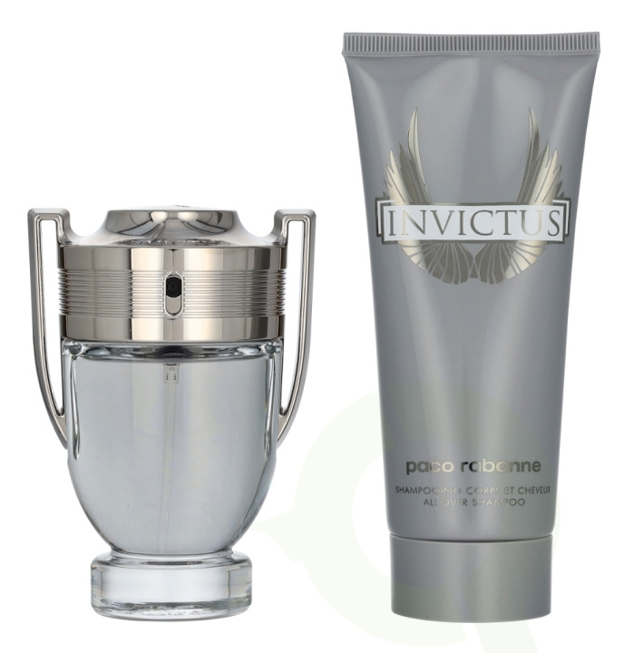 Paco Rabanne Invictus Giftset 150 ml Edt Spray 50 ml/All Over Shampoo 100ml i gruppen SKØNHED & HELSE / Gaveæske / Gaveæske til hende hos TP E-commerce Nordic AB (D20101)