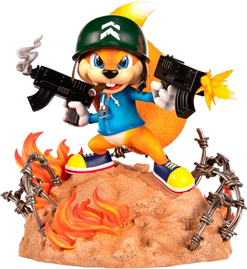 First4Figures - Conker (Soldier Conker) RESIN Statue i gruppen SPORT, FRITID & HOBBY / Sjove gadgets / Samlergenstande hos TP E-commerce Nordic AB (D20214)