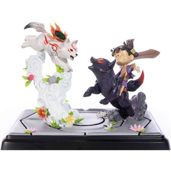 First4Figures - Okamiden (Chibiterasu VS Dark Chibiterasu & Possessed Kuni) RESIN i gruppen SPORT, FRITID & HOBBY / Sjove gadgets / Samlergenstande hos TP E-commerce Nordic AB (D20268)
