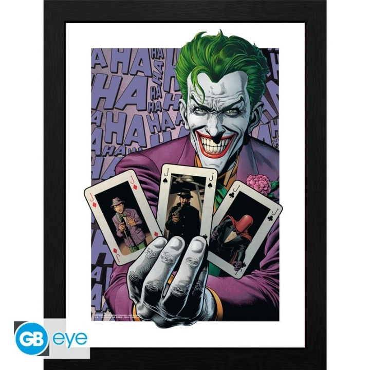 DC Comics Indrammet tryk The Joker Haha Cards (30x40) x2 i gruppen SPORT, FRITID & HOBBY / Sjove gadgets / Samlergenstande hos TP E-commerce Nordic AB (D20272)