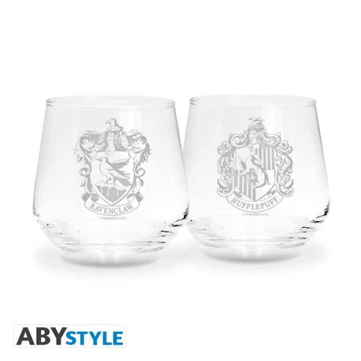 Harry Potter 2 Glassæt Ravenclaw & Hufflepuff EUROPE x2 i gruppen SPORT, FRITID & HOBBY / Sjove gadgets / Samlergenstande hos TP E-commerce Nordic AB (D20276)
