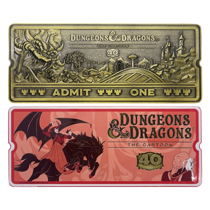 Fanatik Dungeons & Dragons: The Cartoon 40th Anniversary Rollercoaster Ticket i gruppen SPORT, FRITID & HOBBY / Sjove gadgets / Samlergenstande hos TP E-commerce Nordic AB (D20297)