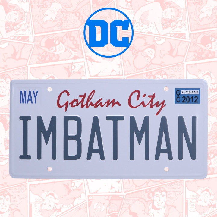 Fanatik DC Comics Batman nummerplade blikskilt i gruppen SPORT, FRITID & HOBBY / Sjove gadgets / Samlergenstande hos TP E-commerce Nordic AB (D20298)
