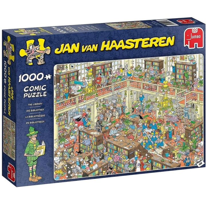 Jan van Haasteren Biblioteket (1000 brikker) (JUM9092) i gruppen SPORT, FRITID & HOBBY / Hobby / Puslespil hos TP E-commerce Nordic AB (D20307)