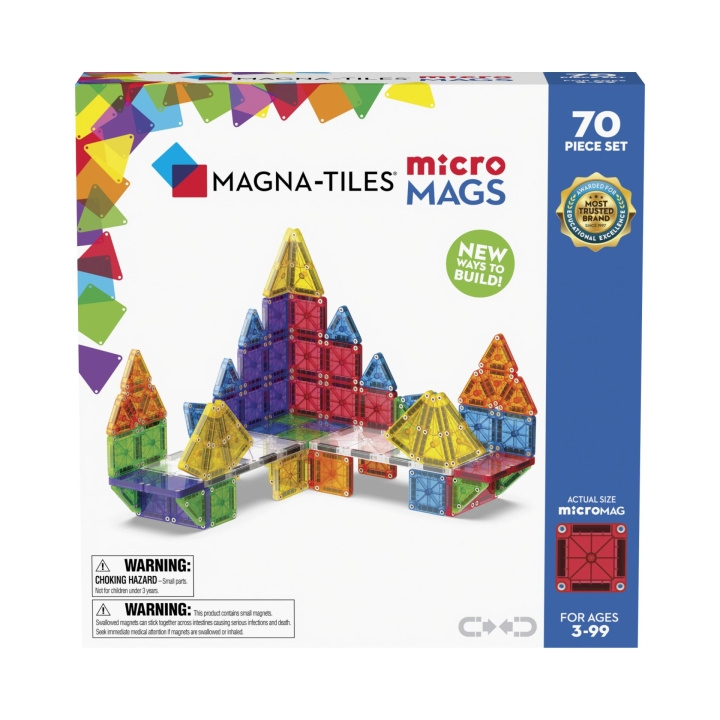 Magna Tiles Magna-Tiles - microMAGS 70 dele (90296) i gruppen LEGETØJ, BØRN & BABY / Legetøj / Bygge legesager / Klodser hos TP E-commerce Nordic AB (D20357)