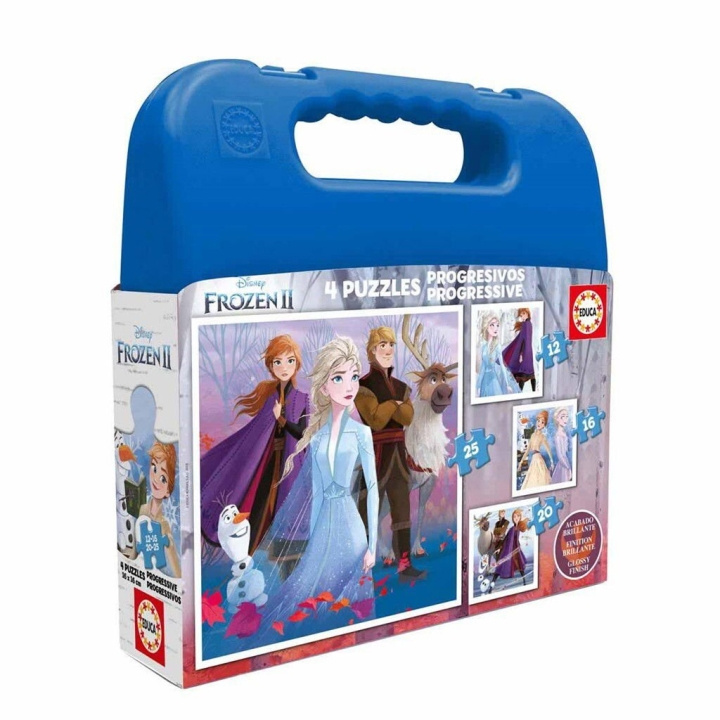 Educa Disney - 2, 4 i 1 - Kuffert - 12 dele - Frozen (018114) i gruppen LEGETØJ, BØRN & BABY / Legetøj / børns puslespil hos TP E-commerce Nordic AB (D20380)