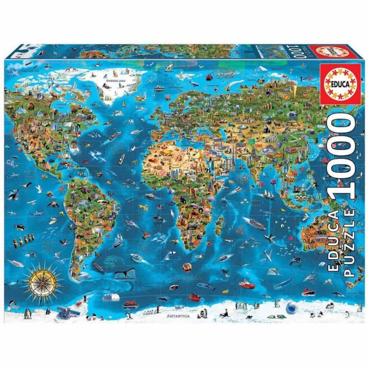 Educa Puslespil - 1000 brikker - Verdens vidundere (80-19022) i gruppen SPORT, FRITID & HOBBY / Hobby / Puslespil hos TP E-commerce Nordic AB (D20382)