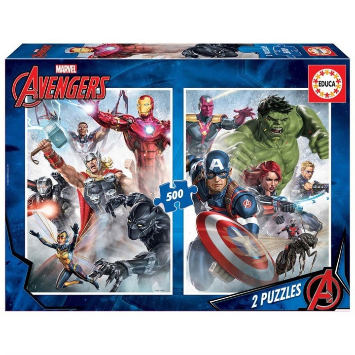 Educa Puslespil - 2x500 brikker - Avengers (80-17994) i gruppen LEGETØJ, BØRN & BABY / Legetøj / børns puslespil hos TP E-commerce Nordic AB (D20385)