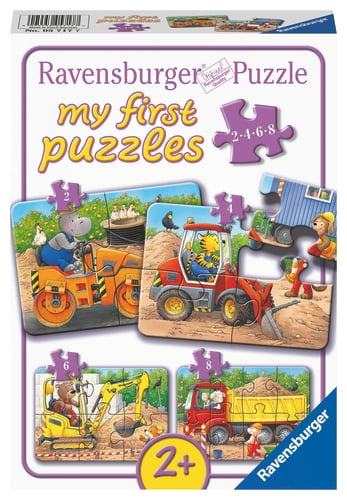 Ravensburger Byggepladsens dyr - 2/4/6/8p (10105717) i gruppen LEGETØJ, BØRN & BABY / Legetøj / børns puslespil hos TP E-commerce Nordic AB (D20411)