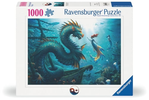 Ravensburger Enchanted Depths Dragon Mermaid - 1000p (12001434) i gruppen LEGETØJ, BØRN & BABY / Legetøj / børns puslespil hos TP E-commerce Nordic AB (D20432)