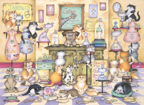 Ravensburger Crazy Cats Taby & Co. 500 brikker (12001451) i gruppen LEGETØJ, BØRN & BABY / Legetøj / børns puslespil hos TP E-commerce Nordic AB (D20435)
