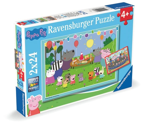 Ravensburger Peppa Pig 2x24p - (12004018) i gruppen SPORT, FRITID & HOBBY / Hobby / Puslespil hos TP E-commerce Nordic AB (D20443)