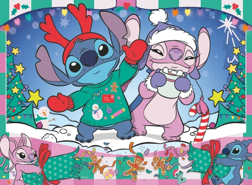 Ravensburger Disney Stitch jul - 100 brikker (12004030) i gruppen LEGETØJ, BØRN & BABY / Legetøj / børns puslespil hos TP E-commerce Nordic AB (D20445)