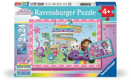 Ravensburger Gabby\'s Dollhouse - 2x24p (12004112) i gruppen LEGETØJ, BØRN & BABY / Legetøj / børns puslespil hos TP E-commerce Nordic AB (D20456)