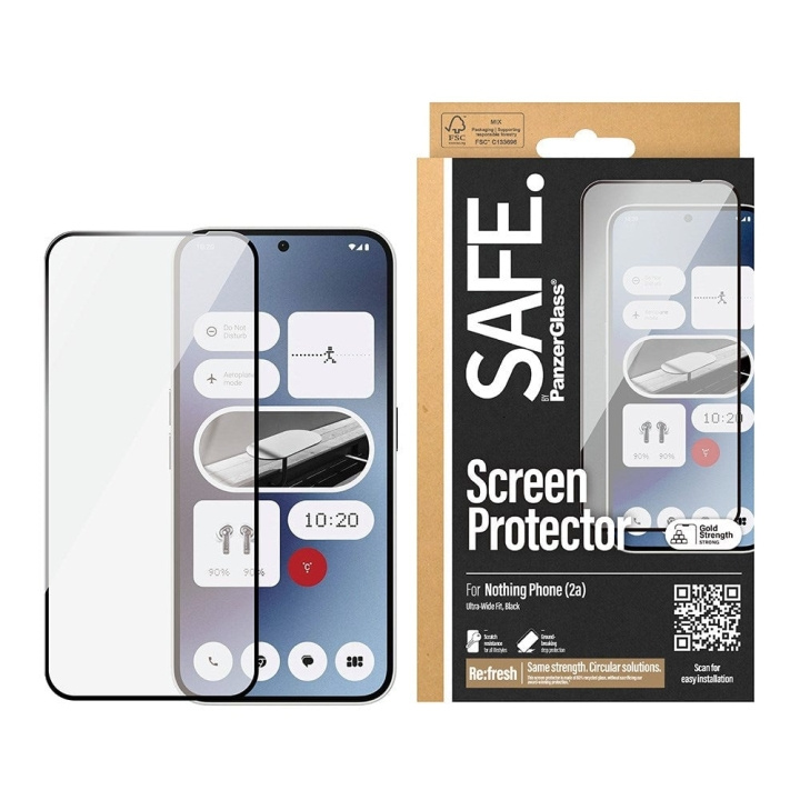 PanzerGlass SAFE by PanzerGlass- Skærmbeskytter - Nothing Phone 2a, 2a Plus - Ultra-Wide Fit i gruppen SMARTPHONES & TABLETS / Mobil Beskyttelse / Andre modeller hos TP E-commerce Nordic AB (D20477)