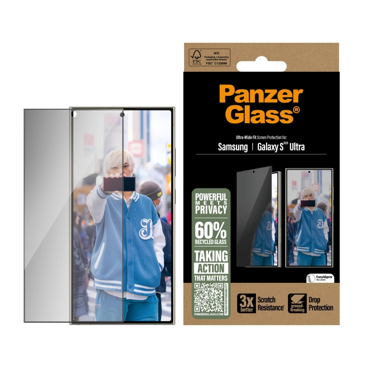 Panzer Glas - Skærmbeskyttelse til beskyttelse af personlige oplysninger Galaxy S2025 Ultra, UWF i gruppen SMARTPHONES & TABLETS / Mobil Beskyttelse / Samsung hos TP E-commerce Nordic AB (D20503)