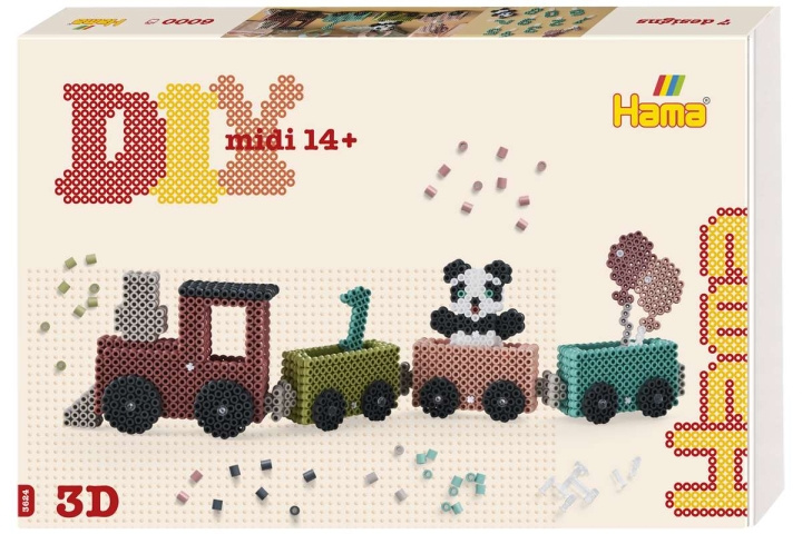 Hama Art Midi 3D fødselsdagstog - (383624) i gruppen LEGETØJ, BØRN & BABY / Legetøj / Legetøjsbiler hos TP E-commerce Nordic AB (D20553)