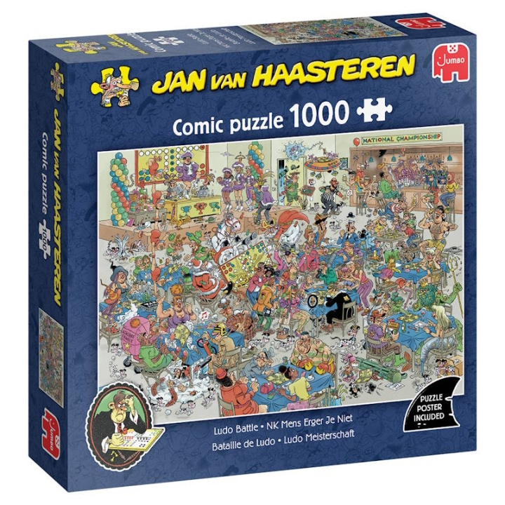 Jan van Haasteren Ludo Battle (1000 brikker) (1110100482) i gruppen SPORT, FRITID & HOBBY / Hobby / Puslespil hos TP E-commerce Nordic AB (D20577)