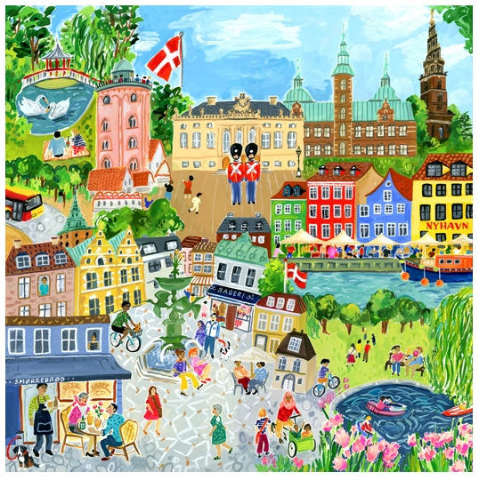 eeBoo Puslespil - København, 1000 brikker (EPZTCOP) i gruppen SPORT, FRITID & HOBBY / Hobby / Puslespil hos TP E-commerce Nordic AB (D20588)