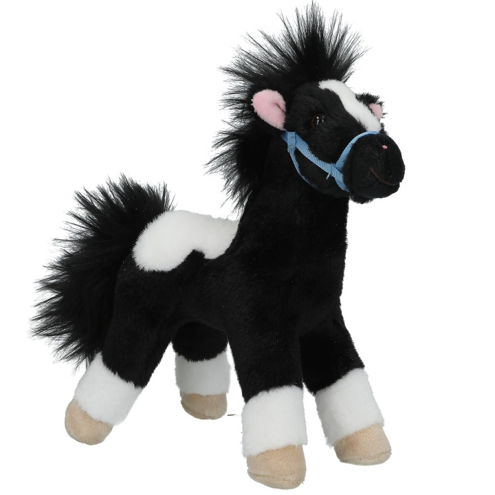 Miss Melody Plys Hest Sort Hvid 18cm - (0413479) i gruppen LEGETØJ, BØRN & BABY / Babyleg (0-3 år) / Tøjdyr hos TP E-commerce Nordic AB (D20635)